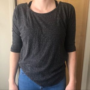 3/4 sleeve grey gap shirt